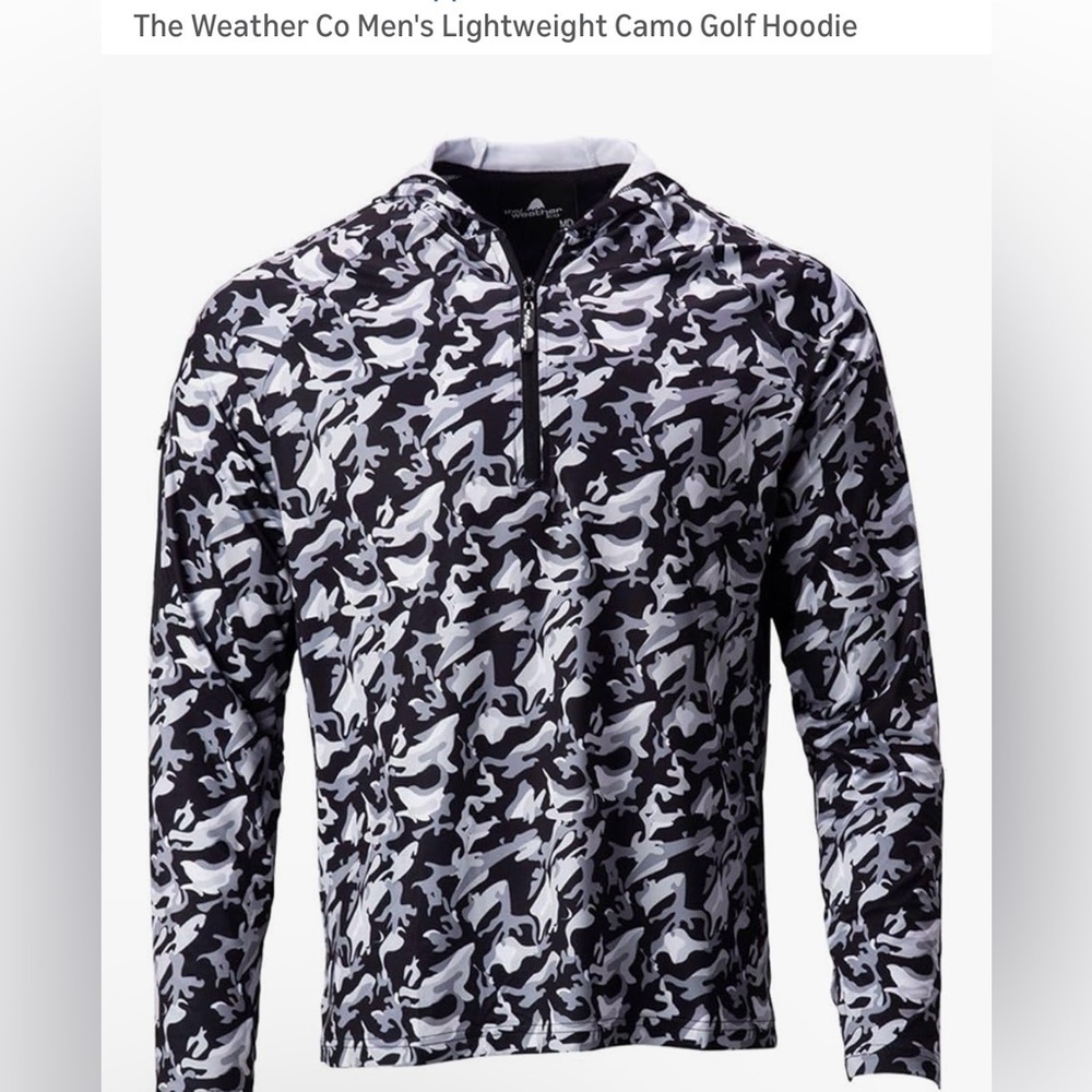 The Weather Co Men's Lightweight Camo Golf Hoodie